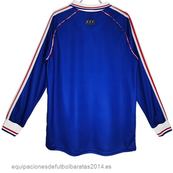 Nuevo 1ª Manga Larga AC Milan Retro 1998 Azul Baratas